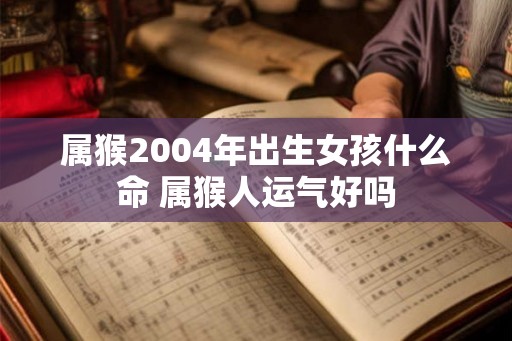 属猴2004年出生女孩什么命 属猴人运气好吗