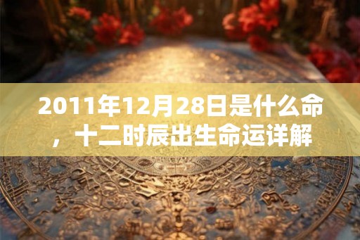 2011年12月28日是什么命，十二时辰出生命运详解
