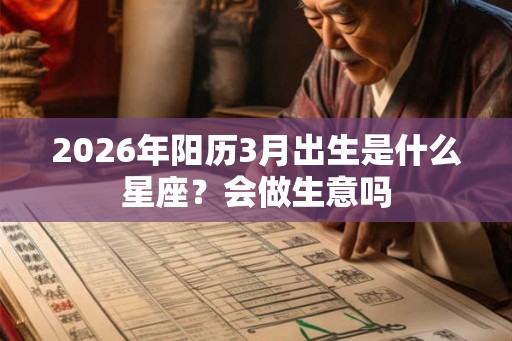 2026年阳历3月出生是什么星座？会做生意吗