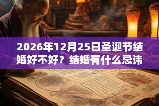 2026年12月25日圣诞节结婚好不好？结婚有什么忌讳？