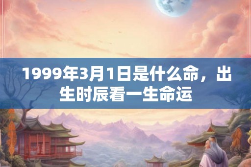 1999年3月1日是什么命，出生时辰看一生命运
