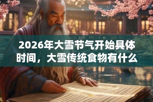 2026年大雪节气开始具体时间，大雪传统食物有什么？
