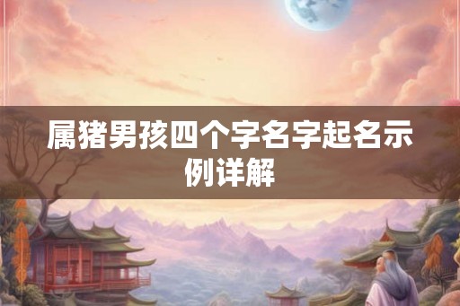 属猪男孩四个字名字起名示例详解