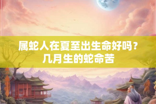 属蛇人在夏至出生命好吗？几月生的蛇命苦