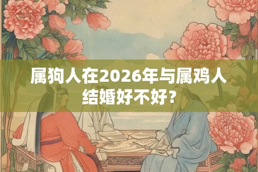 属狗人在2026年与属鸡人结婚好不好？