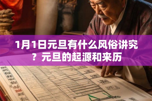 1月1日元旦有什么风俗讲究？元旦的起源和来历