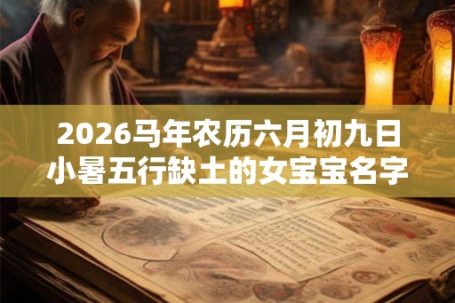 2026马年农历六月初九日小暑五行缺土的女宝宝名字