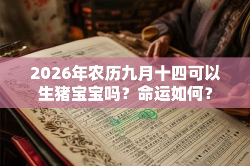 2026年农历九月十四可以生猪宝宝吗？命运如何？