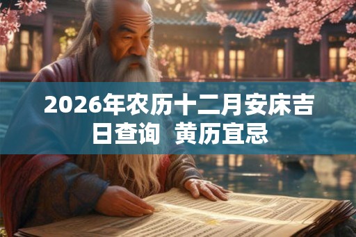 2026年农历十二月安床吉日查询 黄历宜忌 2026年农历十二月安床吉日查询 黄历宜忌