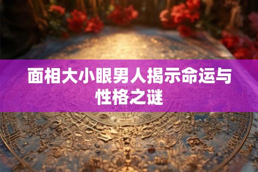 面相大小眼男人揭示命运与性格之谜