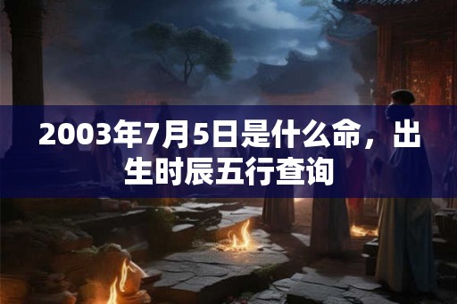 2003年7月5日是什么命，出生时辰五行查询