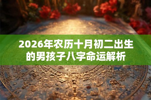 2026年农历十月初二出生的男孩子八字命运解析