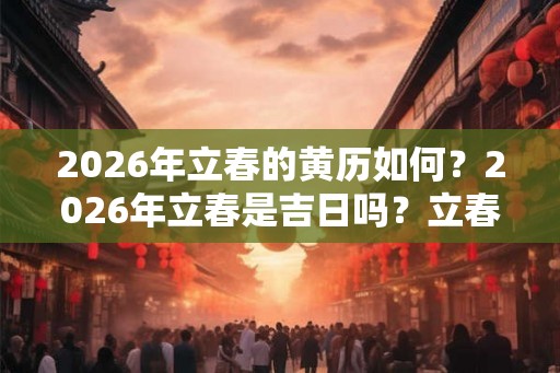 2026年立春的黄历如何？2026年立春是吉日吗？立春有什么禁忌？