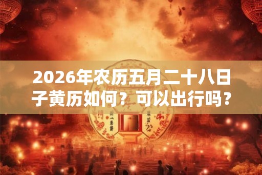 2026年农历五月二十八日子黄历如何？可以出行吗？