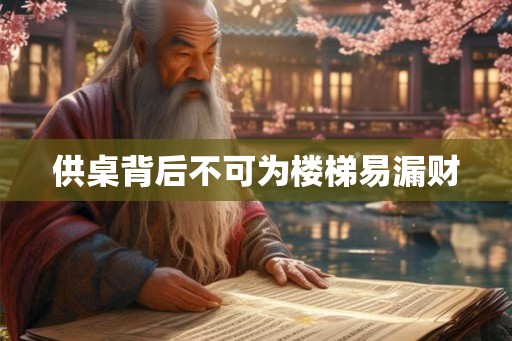 供桌背后不可为楼梯易漏财
