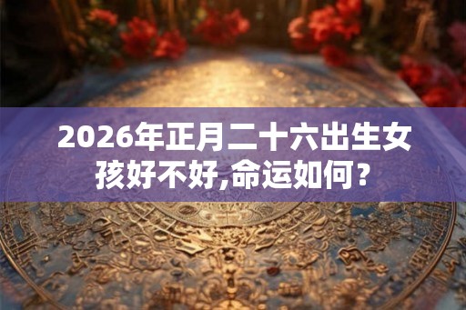 2026年正月二十六出生女孩好不好,命运如何？