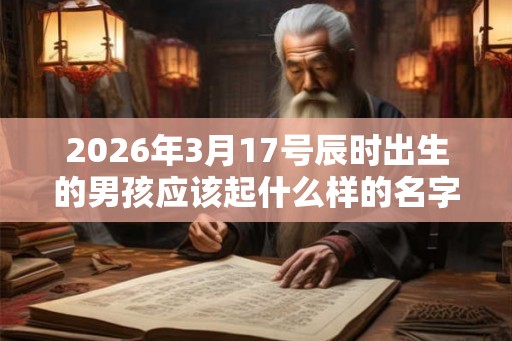 2026年3月17号辰时出生的男孩应该起什么样的名字 2026年3月17号辰时出生的男孩应该起什么样的名字