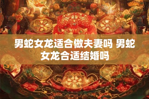男蛇女龙适合做夫妻吗 男蛇女龙合适结婚吗