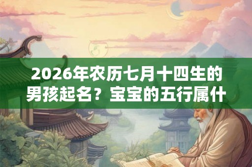 2026年农历七月十四生的男孩起名？宝宝的五行属什么？