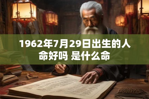 1962年7月29日出生的人命好吗 是什么命 1962年7月29日出生的人命好吗 是什么命