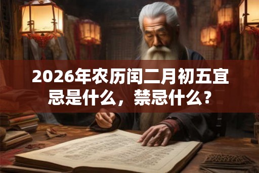 2026年农历闰二月初五宜忌是什么，禁忌什么？