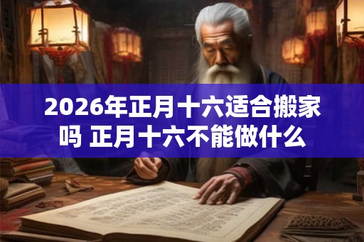 2026年正月十六适合搬家吗 正月十六不能做什么