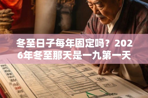 冬至日子每年固定吗？2026年冬至那天是一九第一天吗？