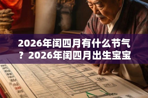 2026年闰四月有什么节气？2026年闰四月出生宝宝好不好？
