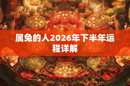 属兔的人2026年下半年运程详解