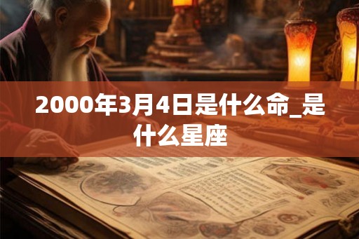 2000年3月4日是什么命_是什么星座