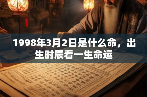 1998年3月2日是什么命，出生时辰看一生命运