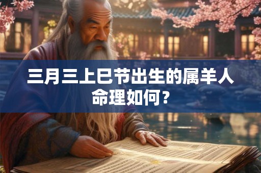 三月三上巳节出生的属羊人命理如何？