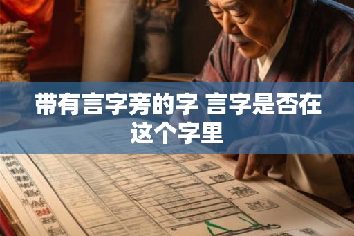 带有言字旁的字 言字是否在这个字里 带有言字旁的字 言字是否在这个字里