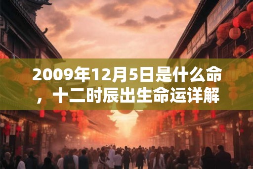 2009年12月5日是什么命，十二时辰出生命运详解