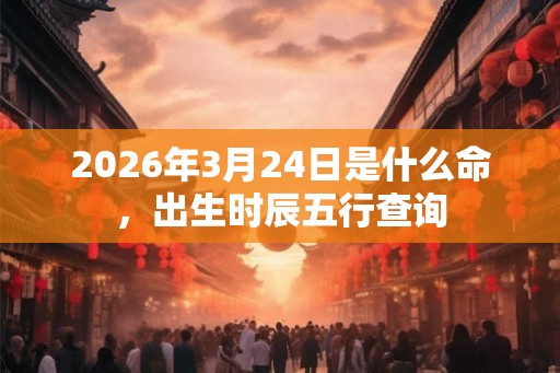 2026年3月24日是什么命,出生时辰五行查询 2026年3月24日是什么命,出生时辰五行查询