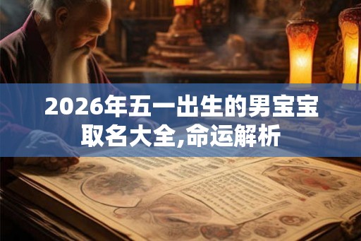 2026年五一出生的男宝宝取名大全,命运解析