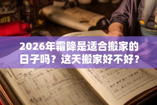 2026年霜降是适合搬家的日子吗？这天搬家好不好？