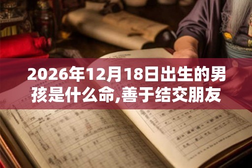 2026年12月18日出生的男孩是什么命,善于结交朋友