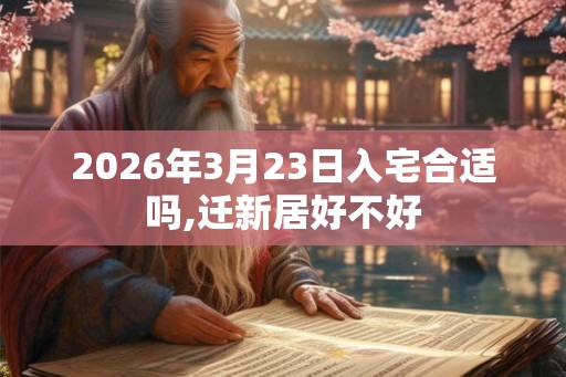 2026年3月23日入宅合适吗,迁新居好不好
