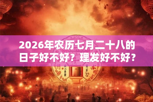 2026年农历七月二十八的日子好不好？理发好不好？