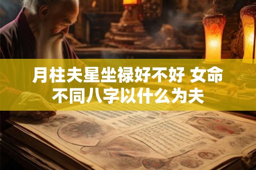 月柱夫星坐禄好不好 女命不同八字以什么为夫 月柱夫星坐禄好不好 女命不同八字以什么为夫