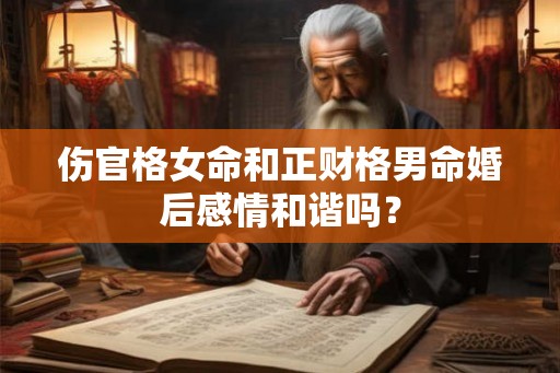 伤官格女命和正财格男命婚后感情和谐吗？