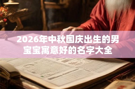 2026年中秋国庆出生的男宝宝寓意好的名字大全