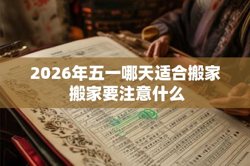 2026年五一哪天适合搬家 搬家要注意什么