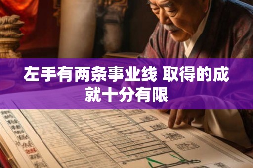 左手有两条事业线 取得的成就十分有限 左手有两条事业线 取得的成就十分有限
