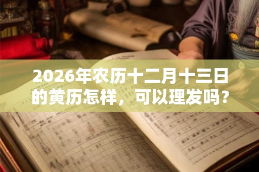 2026年农历十二月十三日的黄历怎样，可以理发吗？