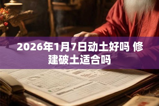 2026年1月7日动土好吗 修建破土适合吗