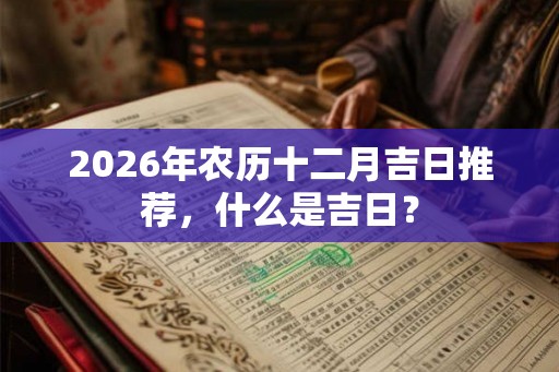 2026年农历十二月吉日推荐,什么是吉日? 2026年农历十二月吉日推荐,什么是吉日?