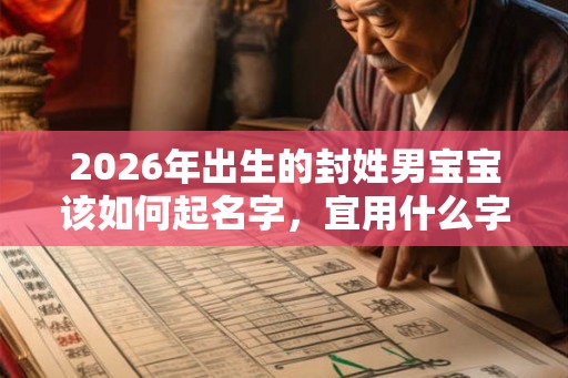 2026年出生的封姓男宝宝该如何起名字，宜用什么字。
