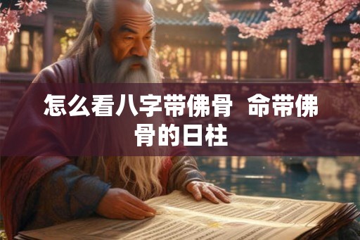 怎么看八字带佛骨  命带佛骨的日柱